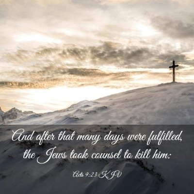 Picture 03 - Acts 9:23 KJV - And after that many days were fulfilled, the Jews - Bible Verse Picture