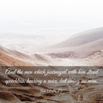 Picture 03 - Acts 9:7 KJV - And the men which journeyed with him stood - Bible Verse Picture