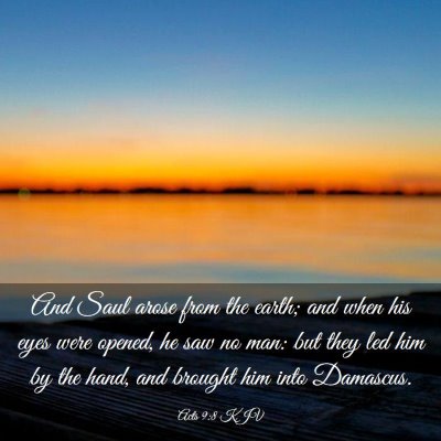 Picture 03 - Acts 9:8 KJV - And Saul arose from the earth; and when his eyes - Bible Verse Picture