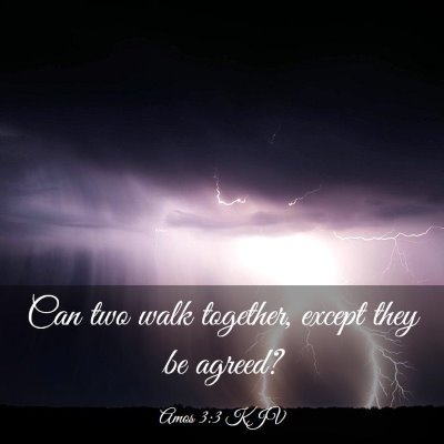 Picture 03 - Amos 3:3 KJV - Can two walk together, except they be - Bible Verse Picture