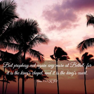 Picture 03 - Amos 7:13 KJV - But prophesy not again any more at Bethel: for it - Bible Verse Picture