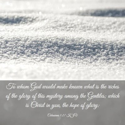 Picture 03 - Colossians 1:27 KJV - To whom God would make known what is the riches - Bible Verse Picture