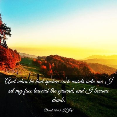 Picture 03 - Daniel 10:15 KJV - And when he had spoken such words unto me, I set - Bible Verse Picture