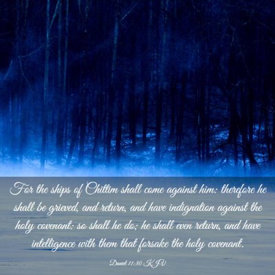 Picture 03 - Daniel 11:30 KJV - For the ships of Chittim shall come against him: - Bible Verse Picture