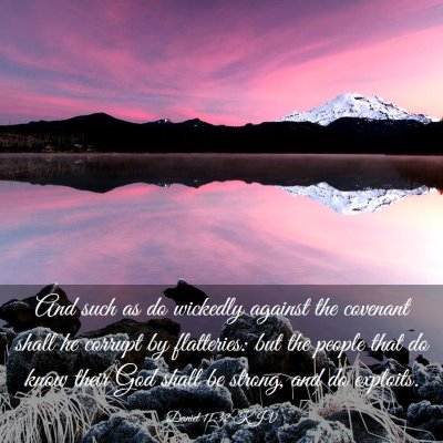Picture 03 - Daniel 11:32 KJV - And such as do wickedly against the covenant - Bible Verse Picture