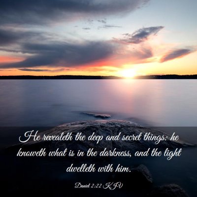 Picture 03 - Daniel 2:22 KJV - He revealeth the deep and secret things: he - Bible Verse Picture
