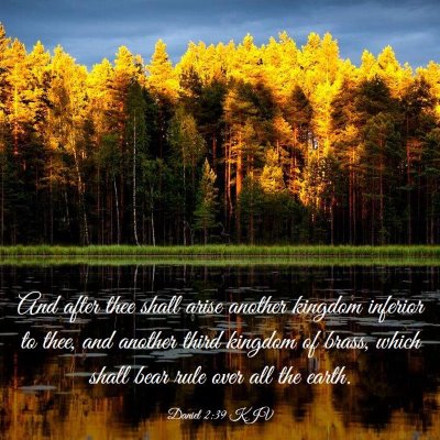 Picture 03 - Daniel 2:39 KJV - And after thee shall arise another kingdom - Bible Verse Picture