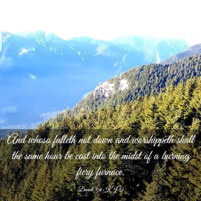 Picture 03 - Daniel 3:6 KJV - And whoso falleth not down and worshippeth shall - Bible Verse Picture