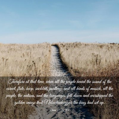 Picture 03 - Daniel 3:7 KJV - Therefore at that time, when all the people heard - Bible Verse Picture