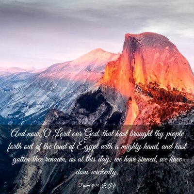 Picture 03 - Daniel 9:15 KJV - And now, O Lord our God, that hast brought thy - Bible Verse Picture