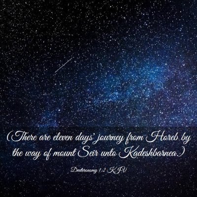 Picture 03 - Deuteronomy 1:2 KJV - (There are eleven days' journey from Horeb by the - Bible Verse Picture