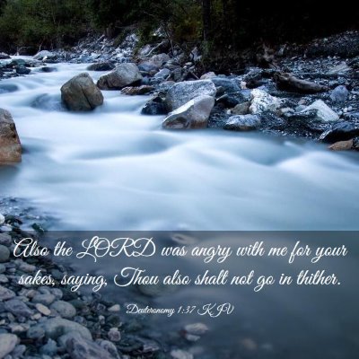 Picture 03 - Deuteronomy 1:37 KJV - Also the LORD was angry with me for your sakes, - Bible Verse Picture