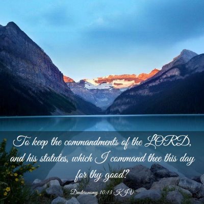 Picture 03 - Deuteronomy 10:13 KJV - To keep the commandments of the LORD, and his - Bible Verse Picture