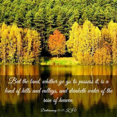 Picture 03 - Deuteronomy 11:11 KJV - But the land, whither ye go to possess it, is a - Bible Verse Picture