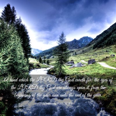 Picture 03 - Deuteronomy 11:12 KJV - A land which the LORD thy God careth for: the - Bible Verse Picture