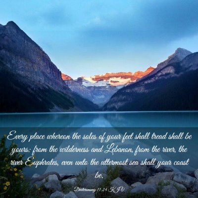 Picture 03 - Deuteronomy 11:24 KJV - Every place whereon the soles of your feet shall - Bible Verse Picture
