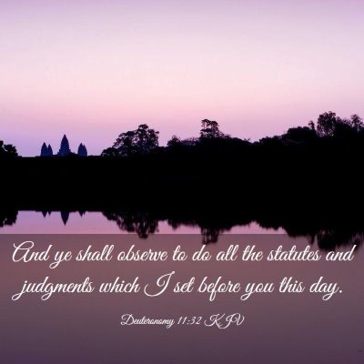 Picture 03 - Deuteronomy 11:32 KJV - And ye shall observe to do all the statutes and - Bible Verse Picture