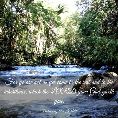 Picture 03 - Deuteronomy 12:9 KJV - For ye are not as yet come to the rest and to the - Bible Verse Picture