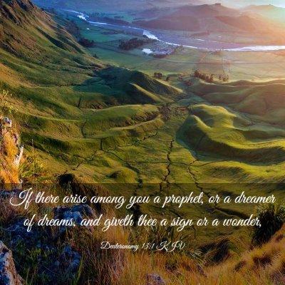 Picture 03 - Deuteronomy 13:1 KJV - If there arise among you a prophet, or a dreamer - Bible Verse Picture
