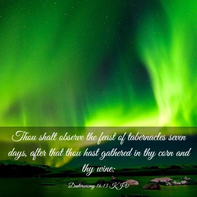 Picture 03 - Deuteronomy 16:13 KJV - Thou shalt observe the feast of tabernacles seven - Bible Verse Picture