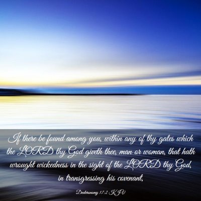 Picture 03 - Deuteronomy 17:2 KJV - If there be found among you, within any of thy - Bible Verse Picture