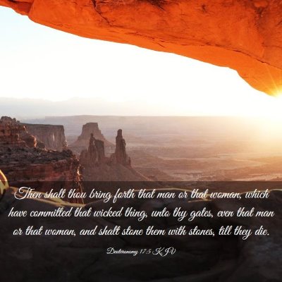 Picture 03 - Deuteronomy 17:5 KJV - Then shalt thou bring forth that man or that - Bible Verse Picture