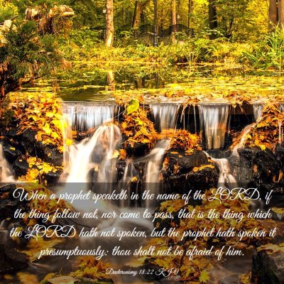 Picture 03 - Deuteronomy 18:22 KJV - When a prophet speaketh in the name of the LORD, - Bible Verse Picture