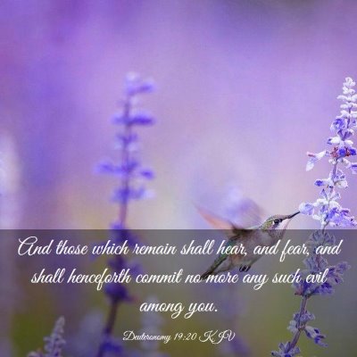 Picture 03 - Deuteronomy 19:20 KJV - And those which remain shall hear, and fear, and - Bible Verse Picture