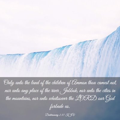 Picture 03 - Deuteronomy 2:37 KJV - Only unto the land of the children of Ammon thou - Bible Verse Picture