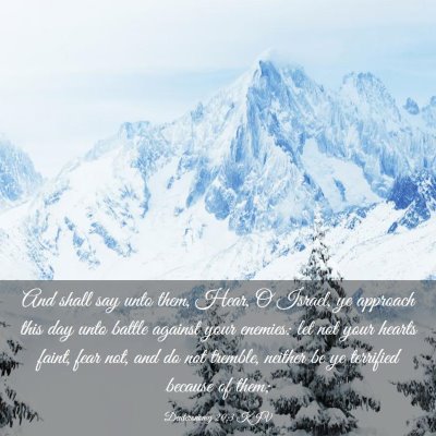 Picture 03 - Deuteronomy 20:3 KJV - And shall say unto them, Hear, O Israel, ye - Bible Verse Picture
