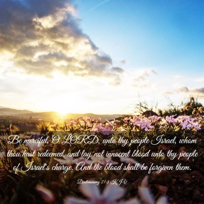 Picture 03 - Deuteronomy 21:8 KJV - Be merciful, O LORD, unto thy people Israel, whom - Bible Verse Picture