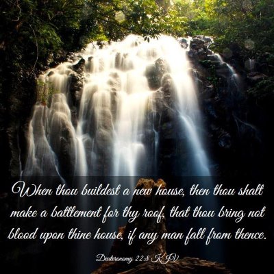Picture 03 - Deuteronomy 22:8 KJV - When thou buildest a new house, then thou shalt - Bible Verse Picture