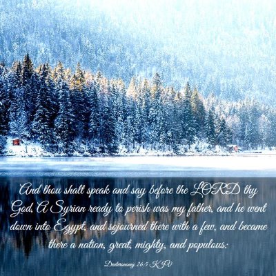 Picture 03 - Deuteronomy 26:5 KJV - And thou shalt speak and say before the LORD thy - Bible Verse Picture