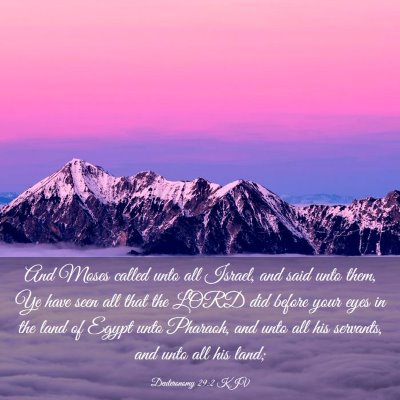 Picture 03 - Deuteronomy 29:2 KJV - And Moses called unto all Israel, and said unto - Bible Verse Picture