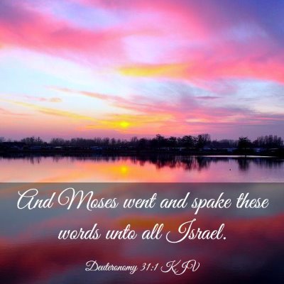 Picture 03 - Deuteronomy 31:1 KJV - And Moses went and spake these words unto all - Bible Verse Picture