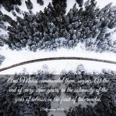 Picture 03 - Deuteronomy 31:10 KJV - And Moses commanded them, saying, At the end of - Bible Verse Picture