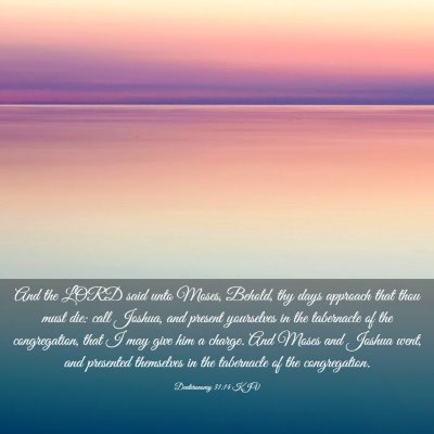 Picture 03 - Deuteronomy 31:14 KJV - And the LORD said unto Moses, Behold, thy days - Bible Verse Picture