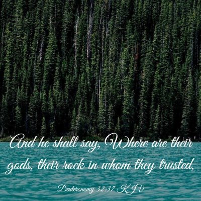 Picture 03 - Deuteronomy 32:37 KJV - And he shall say, Where are their gods, their - Bible Verse Picture