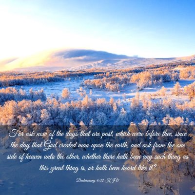 Picture 03 - Deuteronomy 4:32 KJV - For ask now of the days that are past, which were - Bible Verse Picture