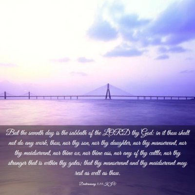 Picture 03 - Deuteronomy 5:14 KJV - But the seventh day is the sabbath of the LORD - Bible Verse Picture