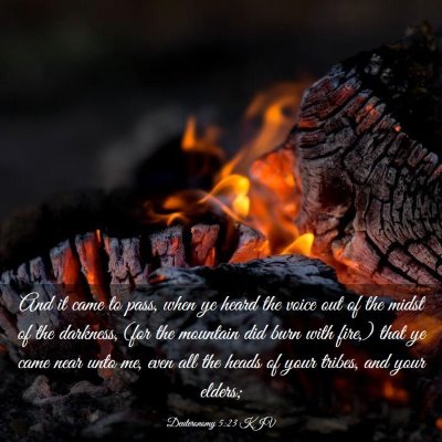 Picture 03 - Deuteronomy 5:23 KJV - And it came to pass, when ye heard the voice out - Bible Verse Picture