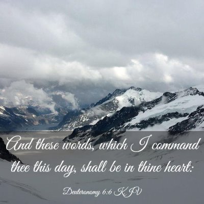 Picture 03 - Deuteronomy 6:6 KJV - And these words, which I command thee this day, - Bible Verse Picture