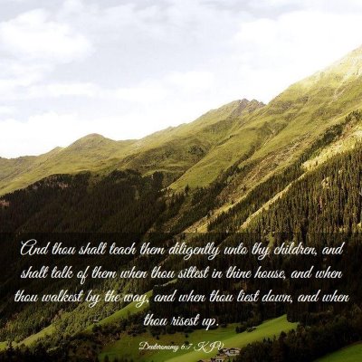 Picture 03 - Deuteronomy 6:7 KJV - And thou shalt teach them diligently unto thy - Bible Verse Picture
