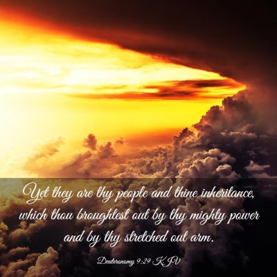 Picture 03 - Deuteronomy 9:29 KJV - Yet they are thy people and thine inheritance, - Bible Verse Picture