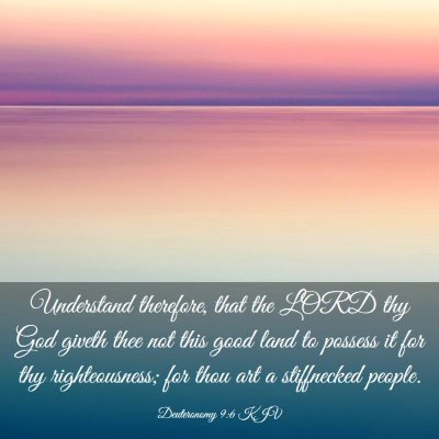 Picture 03 - Deuteronomy 9:6 KJV - Understand therefore, that the LORD thy God - Bible Verse Picture