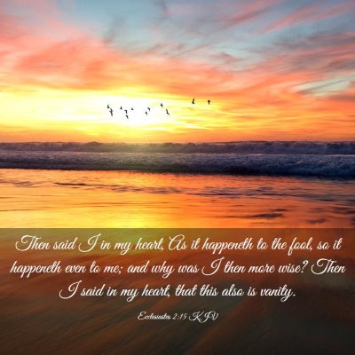 Picture 03 - Ecclesiastes 2:15 KJV - Then said I in my heart, As it happeneth to the - Bible Verse Picture
