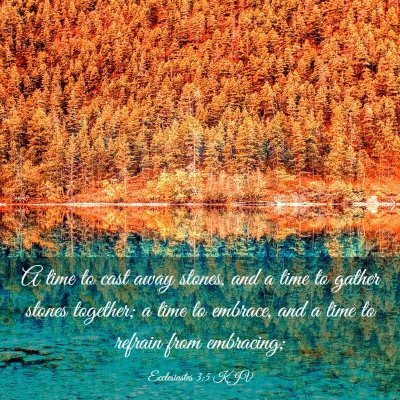 Picture 03 - Ecclesiastes 3:5 KJV - A time to cast away stones, and a time to gather - Bible Verse Picture