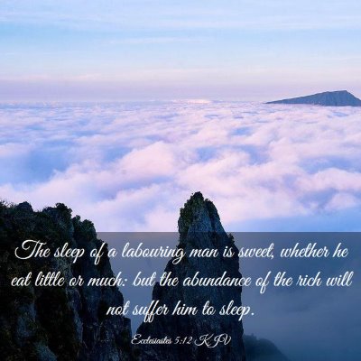 Picture 03 - Ecclesiastes 5:12 KJV - The sleep of a labouring man is sweet, whether he - Bible Verse Picture