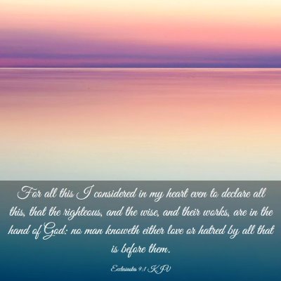 Picture 03 - Ecclesiastes 9:1 KJV - For all this I considered in my heart even to - Bible Verse Picture