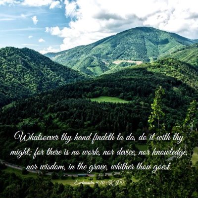 Picture 03 - Ecclesiastes 9:10 KJV - Whatsoever thy hand findeth to do, do it with thy - Bible Verse Picture